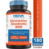 Nova Nutritions Triple Strength Glucosamine Chondroitin MSM 2600mg/Serving Capsules, Supports