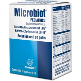 Microbiot Pediatric Probiotic Drops, 8 mL Bottle – Advanced Liquid Probiotic Supplement for Infants and Young Children to Support Digestive Health, Gut Balance, and Immune System, Pack of 1.