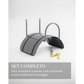 LIVLIG Hose Holder Wall, Garden Hose Suspension Made of Steel, Hose Holder for Garden Hoses, 1/2 Inch to 30 m, Colour: Anthracite