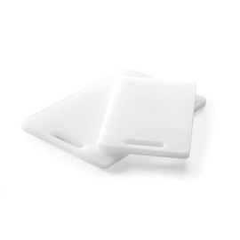HENDI Chopping Board White with Handle Can Be Used on Both Sides 250 x 150 x (H) 10 mm HDPE