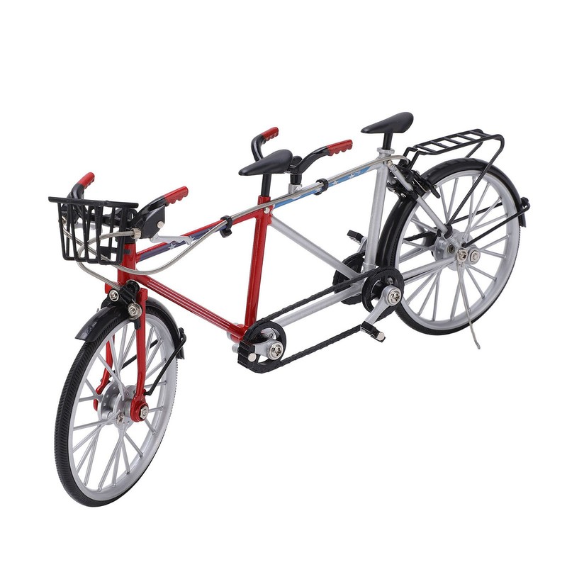 Bicycle Model Tandem Bicycle 1/10 Simulation Bike Detachable for Boys