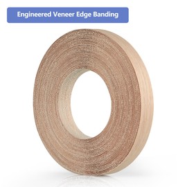 MOLIGOU Red Oak Edge Banding, 3/4"×50' Wood Banding Strips with Hot Melt Adhesive, Engineered Veneer Edging Tape for Plywood, Cabinet