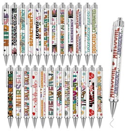 Motipuns 24 Pcs Christmas Emergency Nurses Appreciation Gifts for ER Nurse Thank You Ballpoint Pens Healthcare Worker End of Year Gift Party Favor for Hospital Staff Employee Coworker Office Supplies