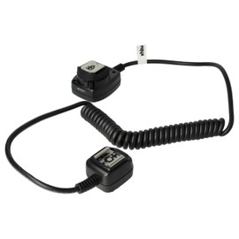 vhbw TTL Cable compatible with Panasonic E-500, E-510, E-520, E-600, E-620, E-P1, E-PL1 Camera, External Flash - Sync Cable, Extendable to 100cm