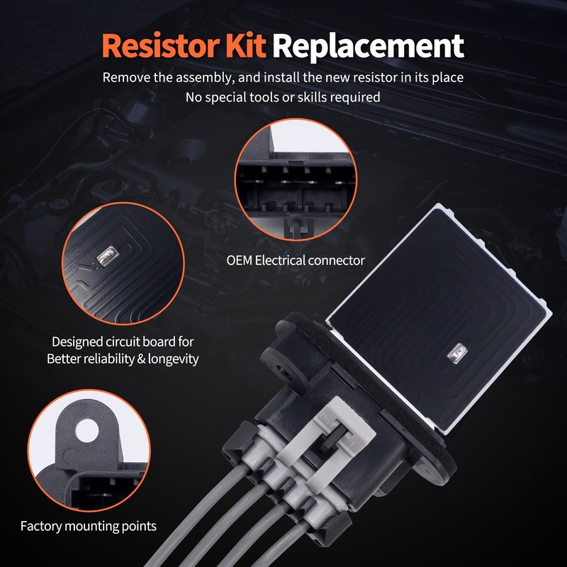 HiSport HVAC Fan Blower Motor Resistor with Wire Harness 973-582