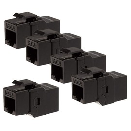 iMBAPrice Cat 5e Keystone Inline Coupler - Black (Pack of 5)