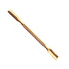 Professional Cuticle Pusher, Double-Ended, Gold-Toned Stainless Steel, Textured Grip