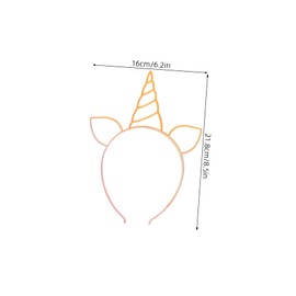 COLLBATH 12pcs Unicorn Hair Hoops with Glitter and Spraypainted Plastic Horns and Ears Colorful Party Hairbands for Holiday Cosplay Birthday Festival Accessories