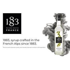 1883 Cane Sugar Syrup for Drinks, Made in France, 1 Liter Glass Bottle