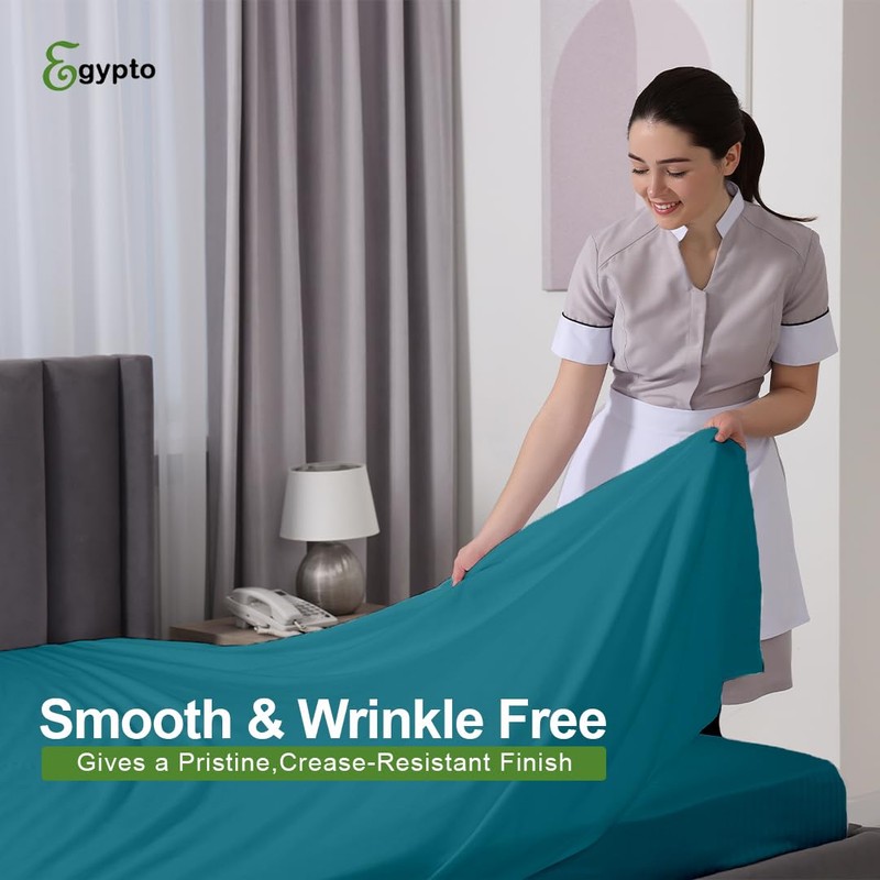 Egypto Easy Care Super King Flat Sheet – Breathable &