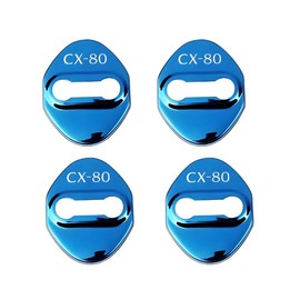FOR New Mazda CX80 CX-80 CX 80 KL Series Car Door Lock Protective Cover Anti-Rust Sticker Stainless Steel Scratch Resistant Abrasion Resistant Decoration Easy Installation 4PCS CX-80 Accessories