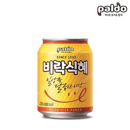 Paldo Birak Sikhye 238ml / 팔도 비락식혜 238ml X 12캔 수정과 전통음료 캔음료 찜질 (11886884)