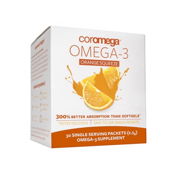 Coromega Omega-3 Orange Squeeze Sachets 30 - Discontinued Product