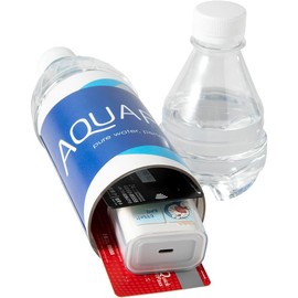 Diversion Proof Water Bottle, Secret Storage Container, AquaFin in Bottle, Transparent, Secret Compartment, Diversion Proof Water Bottle Storage
