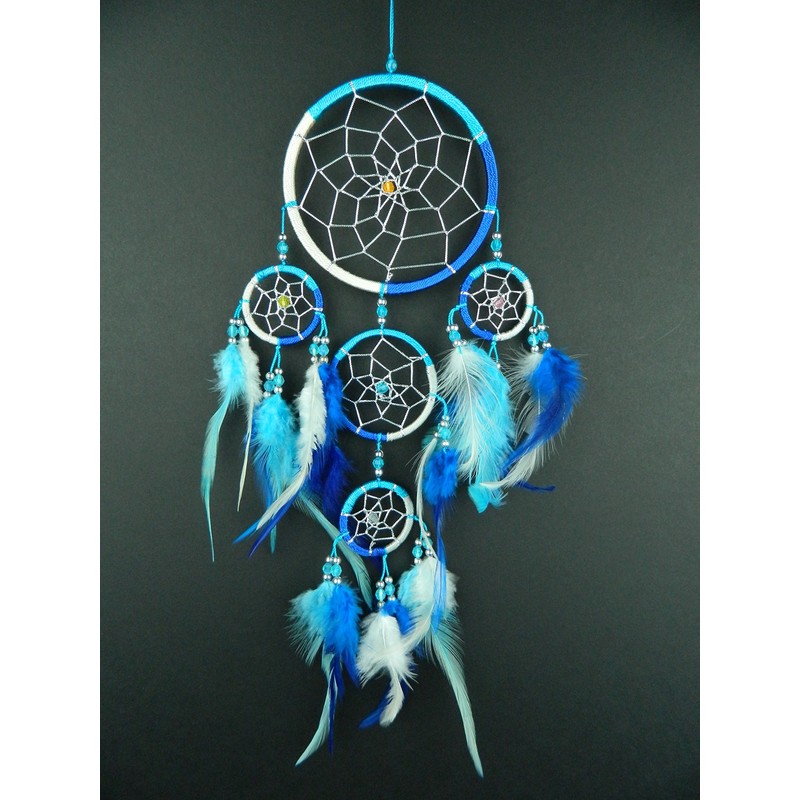 BRILLIANT GIFTS Beautiful Blue Dream Catcher Bedroom Decor -11cm across
