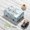RiukRaiu Blue Christmas Wrapping Paper for Kids Adults - Winter