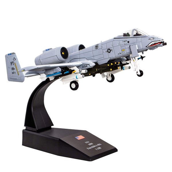 1/100 A-10 Thunderbolt II Warthog Attack Plane（Painted Version） Metal Fighter Military Model Diecast Plane Model for Collection or Gift