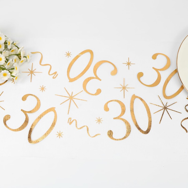 Table Runner for 30th Birthday, Table Decoration Birthday 28 cm