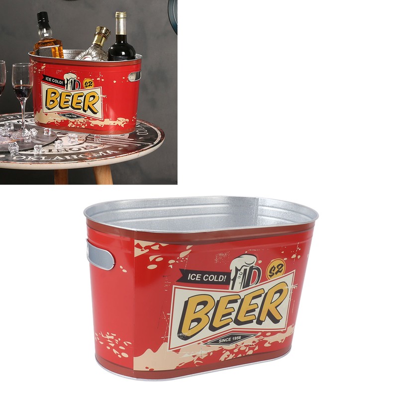 Printed Beverage Ice Bucket Universal Rust Protection Large Calibre Ice