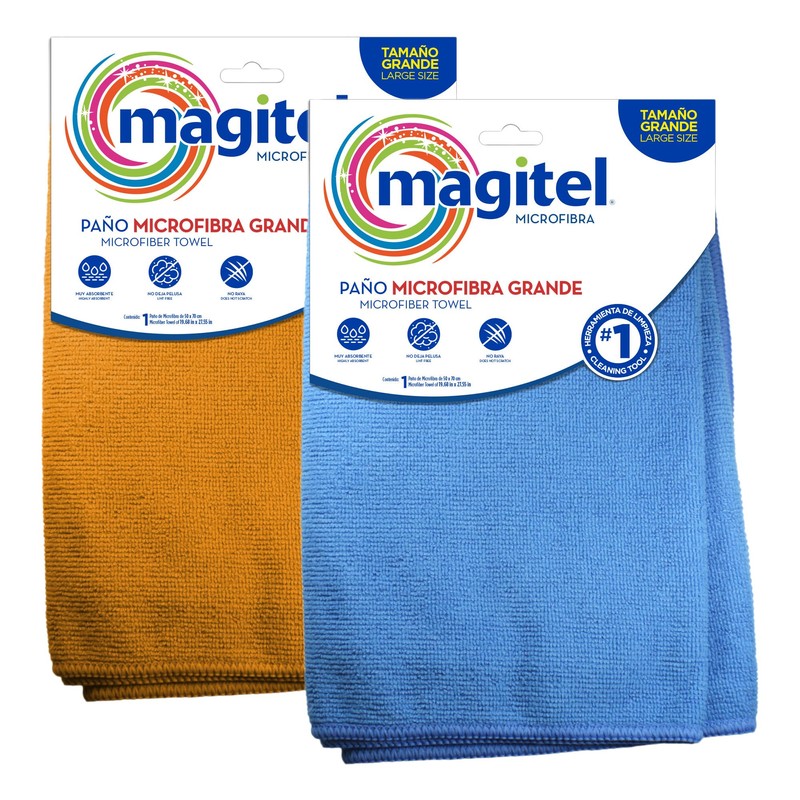 Magitel 2Pack Paño Microfibra Grande 50 X 70