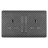 Trendi Switch 2 Gang Long Switched Modern Designer Plug Socket