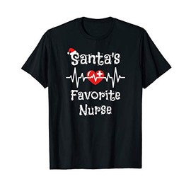 Santa's Favorite Nurse Christmas T-Shirt