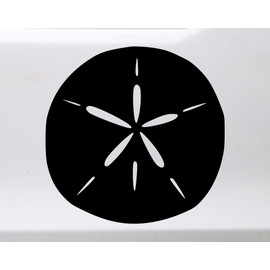Minglewood Trading Green - Sand Dollar Vinyl Decal - Beach Animal Creature Ocean - Die Cut Sticker - 6w x 6h inches