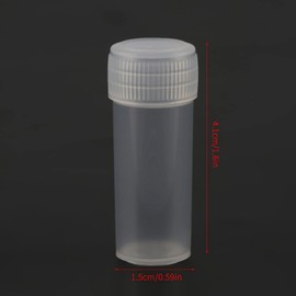 Sluffs Clear Plastic Test, 50Pcs 5ML Plastic Sample Small Bottle Vial Storage Vial Storage Container Test Tube Pill Bottles Sample Bottles Vial Test Tube for Lab, Candy and Beads Storage