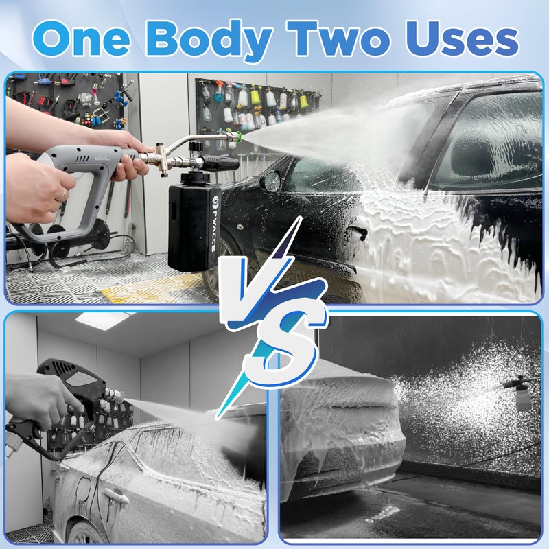 PWACCS Foam Cannon Dual Connector, Pressure Washer Car Wash Foam