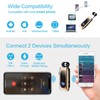 Retractable Wireless Headset Headphone Stereo Earphone V5.0 Noise Cancelling Mic