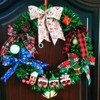 Christmas Front Door Wreath Funny Santa Claus Leg Decor Christmas