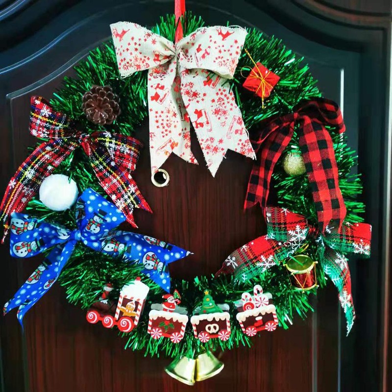 Christmas Front Door Wreath Funny Santa Claus Leg Decor Christmas