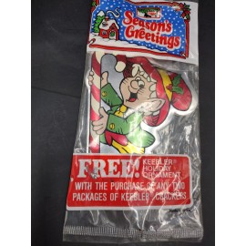 Keebler Vintage 1986 Keebler Elf Christmas Ornament Holiday Season's Greetings Sealed