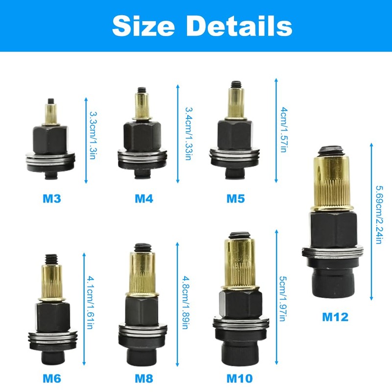 CLIUNT Set of 7 Rivet Nut Pliers Rivet Nuts Rivet