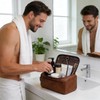 Neceser de Cuero para Hombre,Neceser de Viaje con Manija