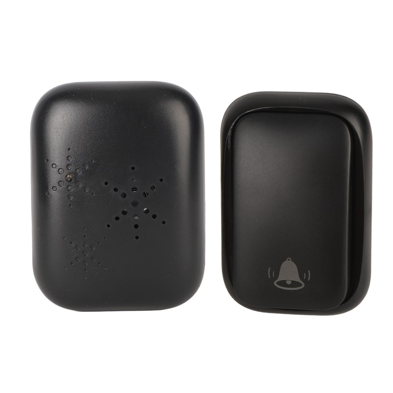 Black Self Powered Wireless Doorbell No Wiring Punching Outdoor Welcome