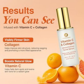 Suero de vitamina C para la cara con colágeno, probado por dermatólogos, antienvejecimiento, cuidado de la piel coreano, desvanece el aspecto de las m