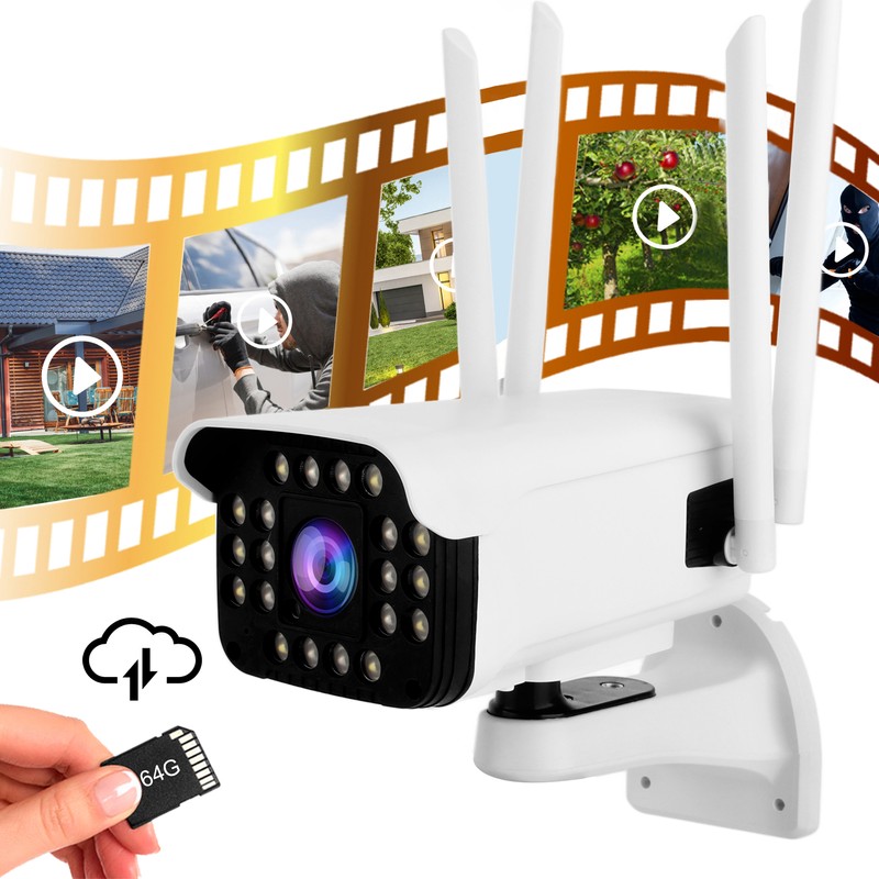 1080P Security Outdoor Camera PTZ 2.4Ghz WiFi IP66 Waterproof 20‑LED