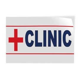 Decal Stickers Multiple Sizes Clinic Blue Industrial Vinyl Safety Sign Label Health Care 10x7Inches