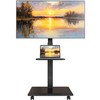 ECOTINY Steel Base Rolling TV Stand for 32-75 inch TVs