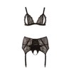 Cottelli Collection X-Large Suspender Bra Set for Plus Size
