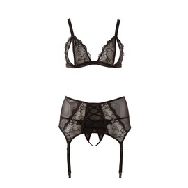 Cottelli Collection X-Large Suspender Bra Set for Plus Size