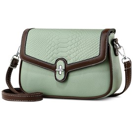 DIRRONA Women Fashion Shoulder Bag Elegant Crossbody Bag Small PU Leather Waterproof Satchel Handbag for Travel Dating Work Party Women's Casual Messenger Bag Green