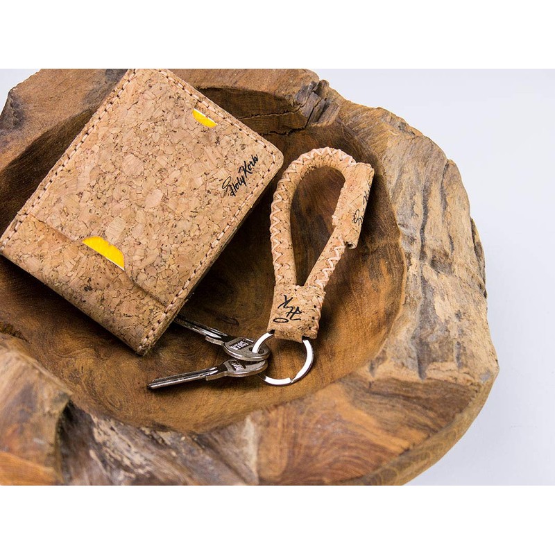 HolyKork Slim Vegan Cork Wallet, 5 Card Slots, Coin Pocket