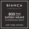 Bianca Luxury 800 Thread Count Cotton Sateen Standard Pillowcase Pair