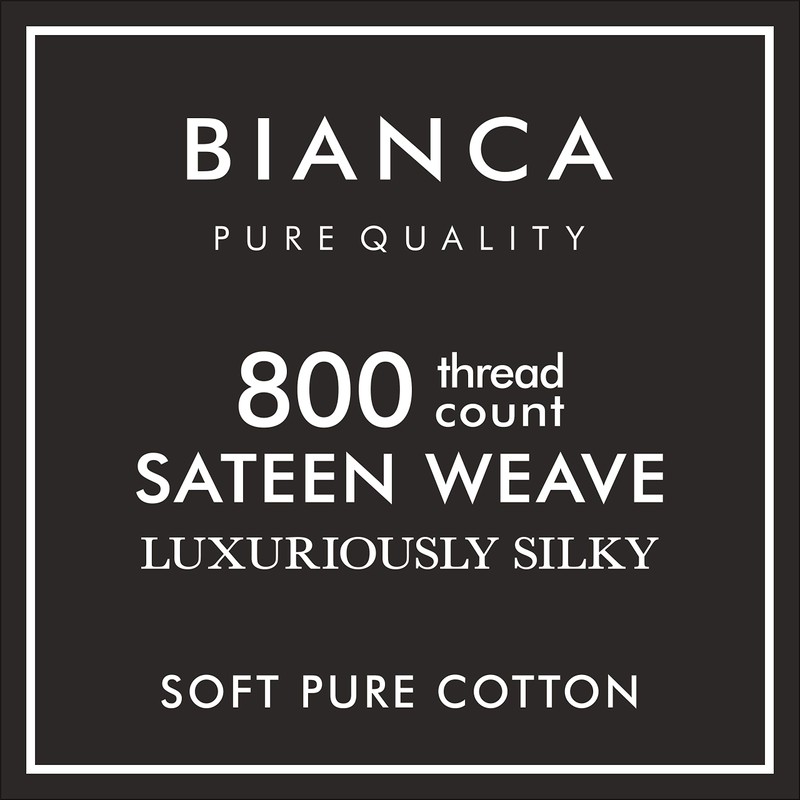 Bianca Luxury 800 Thread Count Cotton Sateen Standard Pillowcase Pair