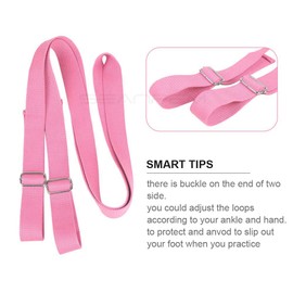 seaNpem Door Flexibility & Yoga Stretching Leg Strap, 11 Loops Hamstring Stretcher Belt Resistance Exercise Band, Foot Back Stretch Assist Great for Ballet Cheer Dance Gym Pilates Physical Therapy