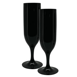 Procos - Reusable Tumblers Pack of 2 Drinking Cups for Party or Garden Party Cups - Black