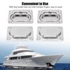 Flush Ring Pull Handle, 4 Pack 316 Stainless Steel Hatch