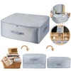Ultra Space-Saving Self-Compressing Organiser, Large Self-Compressing Movable Organiser Bag, Grey